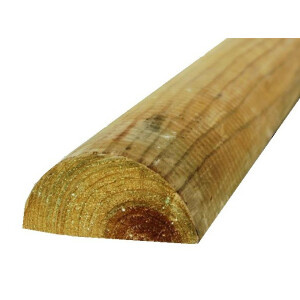 Palo mezzo tondo in pino impregnato dim. 8 x 300 cm 