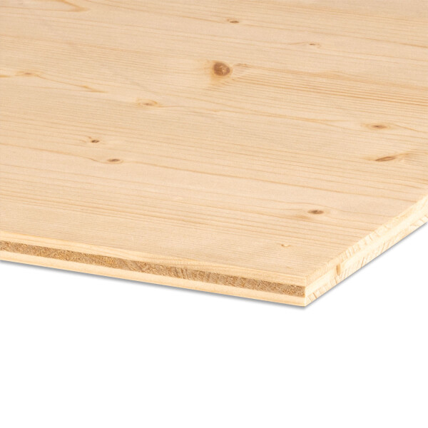 Pannello 3 strati in abete 13 mm B/C+